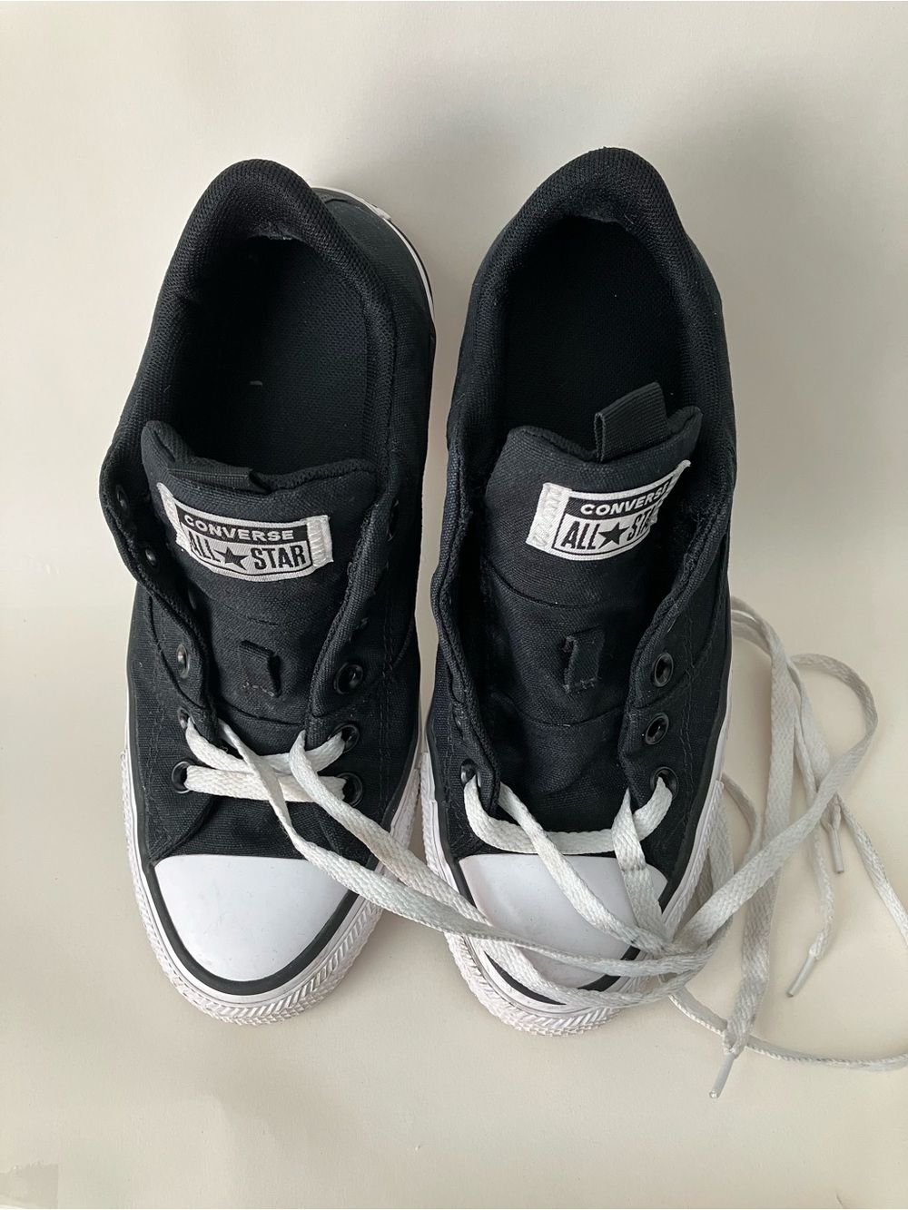 Converse Kids Black and White Low Top Sneakers